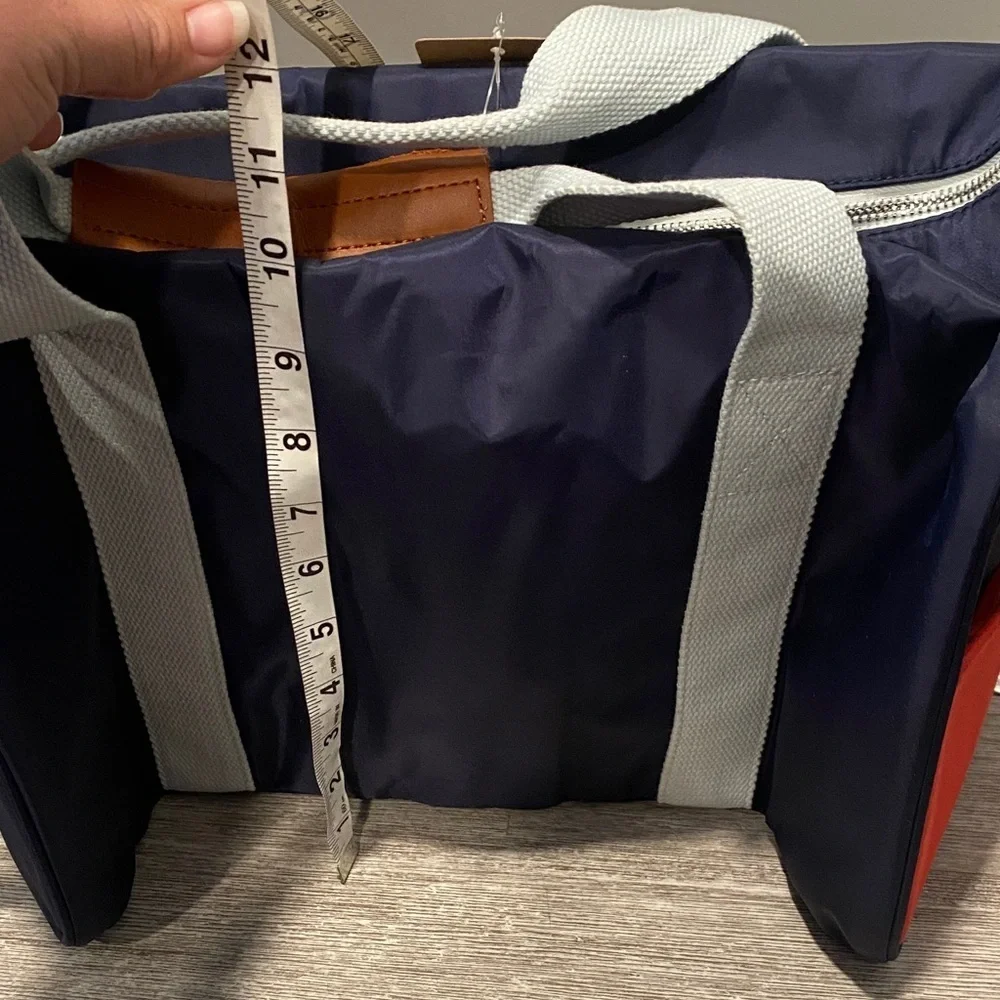 Navy Red Travel Duffel Weekender Gym Carry On Bag